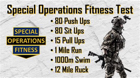 special ops physical requirements