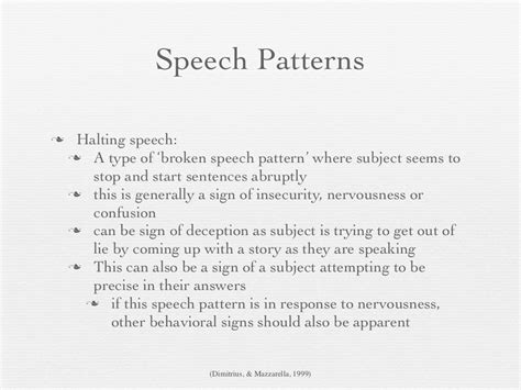 speech pattern examples