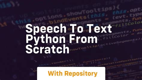 speech to text python from scratch