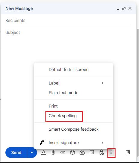 spell check stopped working in gmail