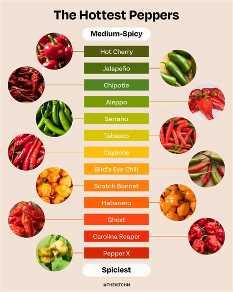 Spiciest Peppers Chart