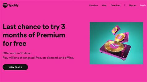 spotify 3 month free trial code