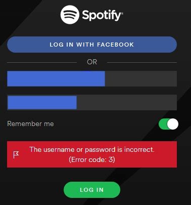spotify app error code 3