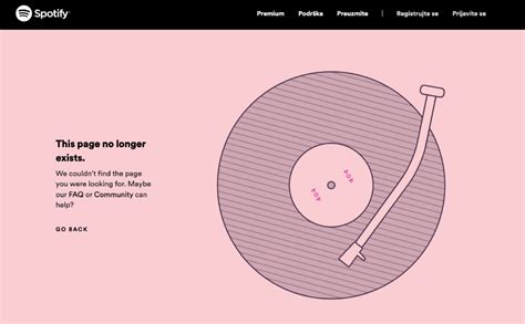spotify page not found error