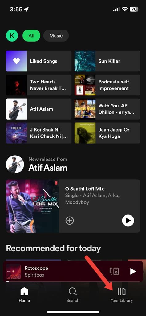 spotify remove playlist from home screen
