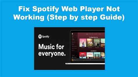 spotify web app not working