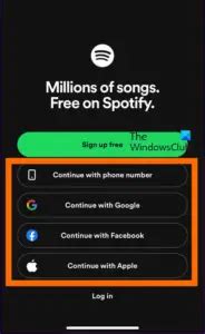 spotify without logging in