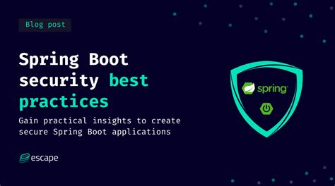 spring boot security best practices