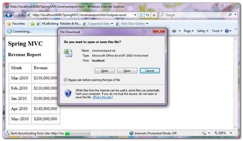 spring mvc download excel file example
