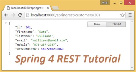 spring rest controller return json