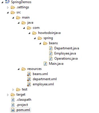 spring xml configuration file example