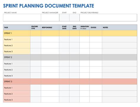 sprint planning document example