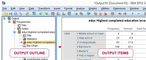 spss syntax export output to excel