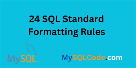 sql code formatting standards