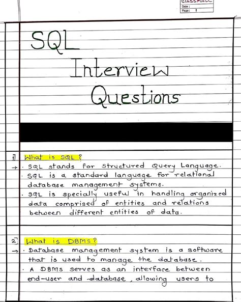 sql interview questions and answers for 10 years experience pdf