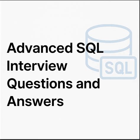 sql interview questions and answers for experienced