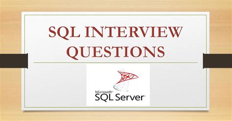 sql interview questions for 2 years experience with answers