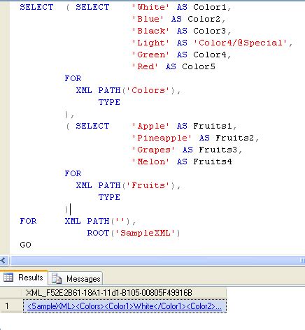sql server xml value example