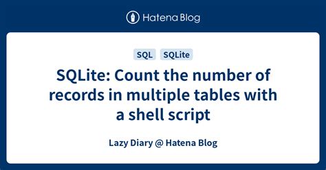 sqlite number of columns
