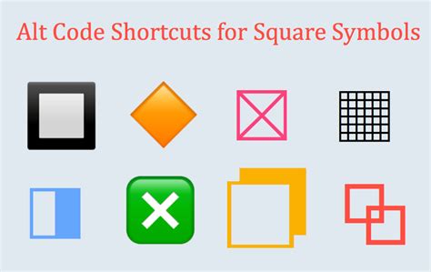 square box symbol alt code