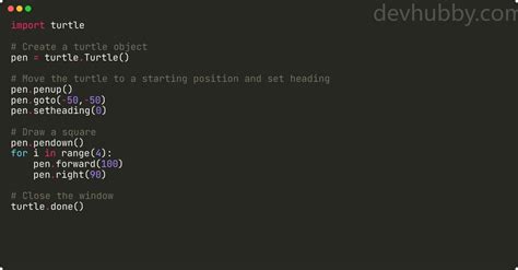 square code for python turtle