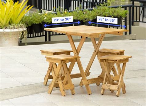 square folding table size