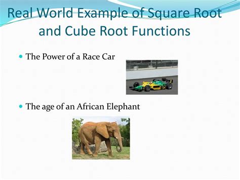 square root function examples in real life