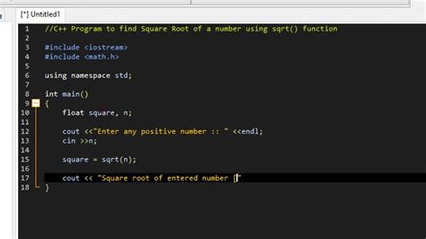 square root in c programming