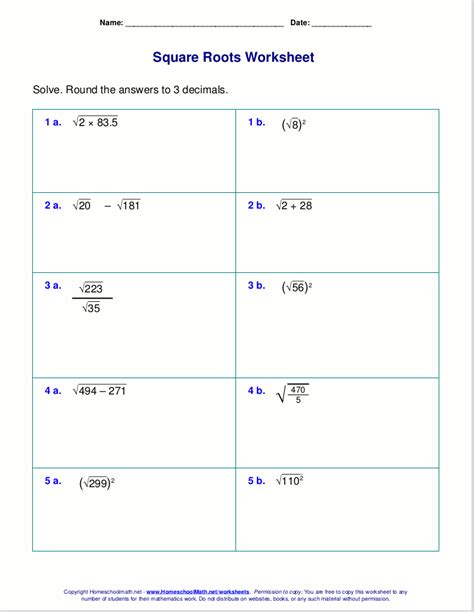 square root problems with solutions pdf