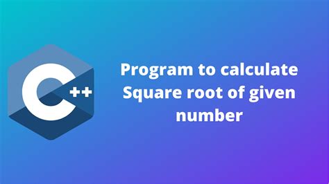 square root program in c++