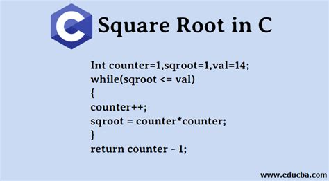 square root program in c without using sqrt function