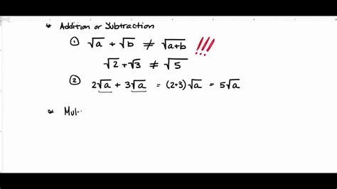 square root properties addition