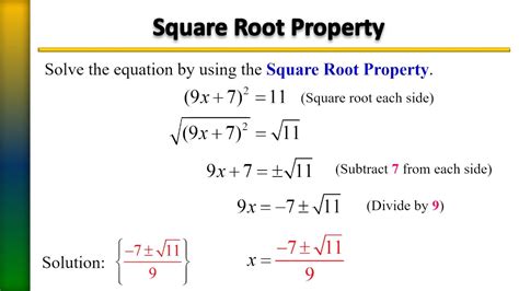 square root property example