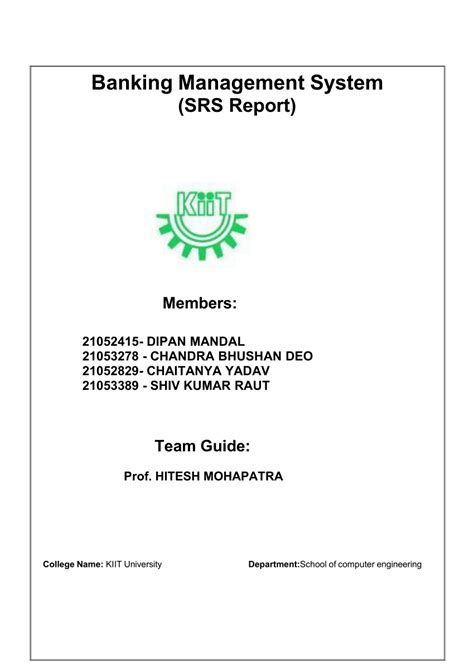 srs document example for banking system