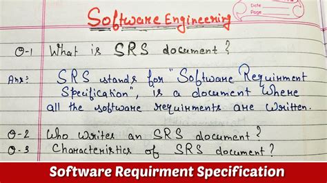 srs document full form in software engineering