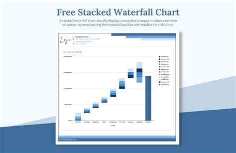 stacked waterfall chart excel template free download