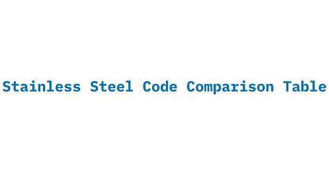 stainless steel design code