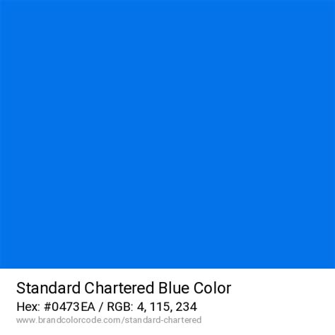 standard chartered blue color code