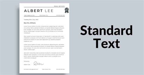 standard text example