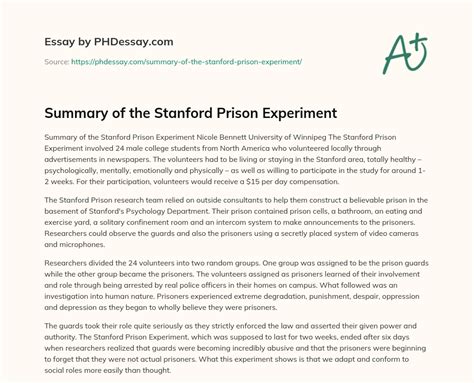 stanford prison experiment summary and analysis