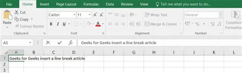 start new line in excel cell macbook