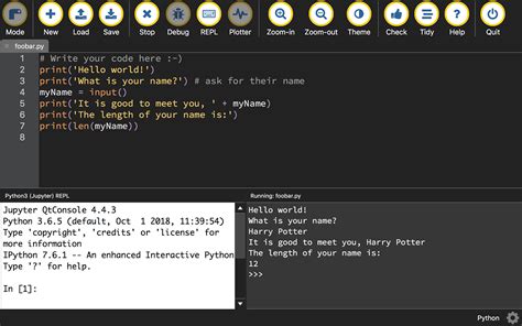 starting code for python
