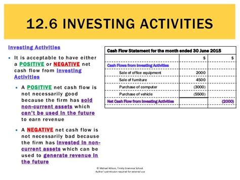state two examples of investing activities