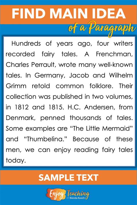stated main idea paragraph examples
