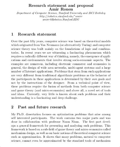 statement of purpose research proposal example