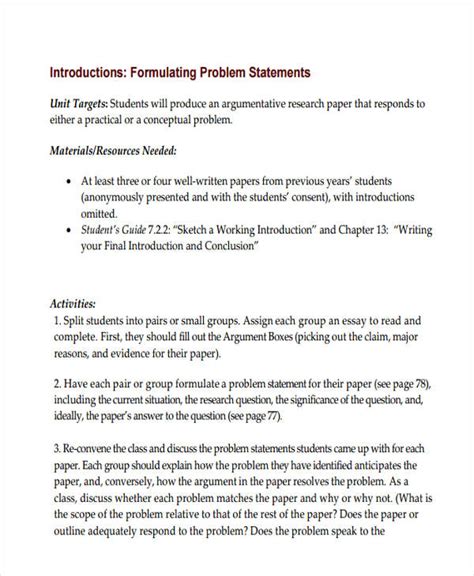 statement of the problem and research questions