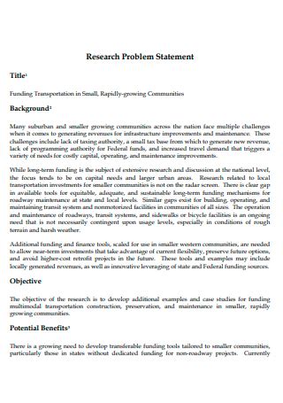 statement of the problem in research example pdf quantitative