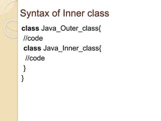 static inner class in java with example
