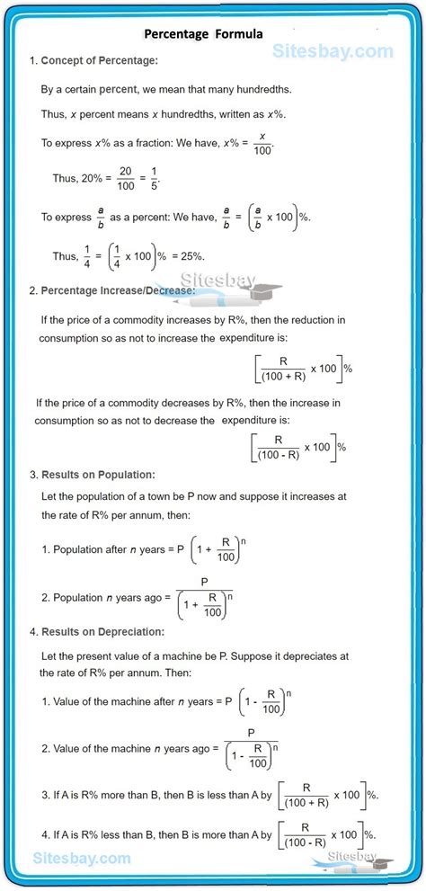 statistics formulas for aptitude