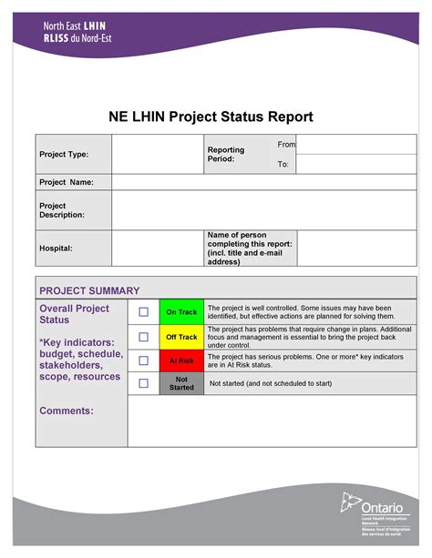 status report templates excel